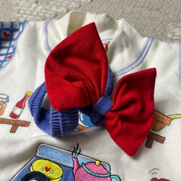 Vintage City Kids NWOT Sweatshirt One Piece Cat Kitchen Unique Embroidered 6/9 M - Picture 9 of 9